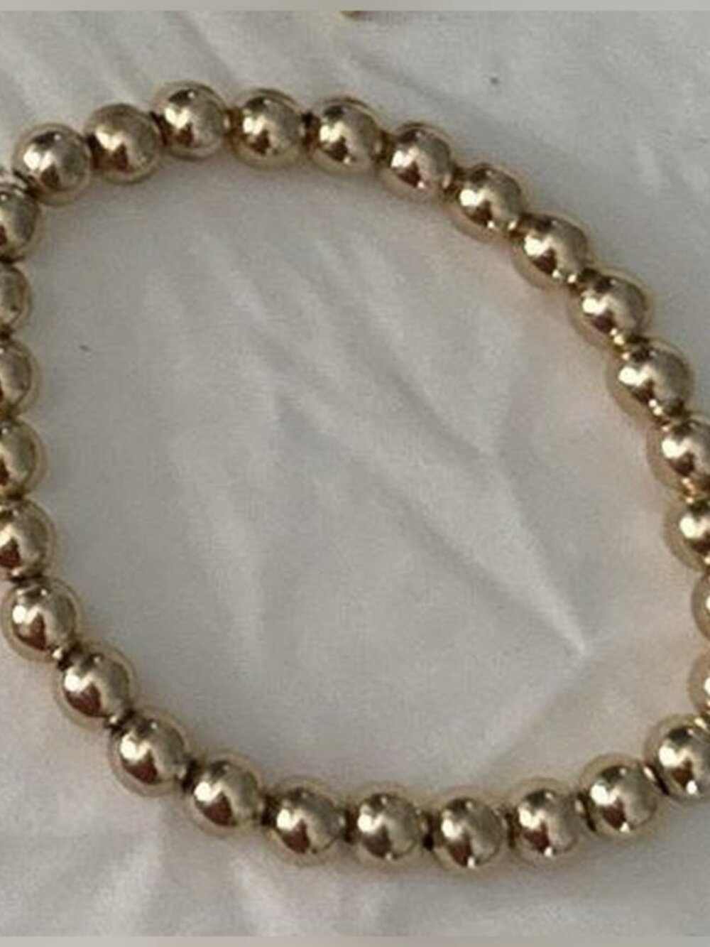 Gold Bead Stretch Bracelet